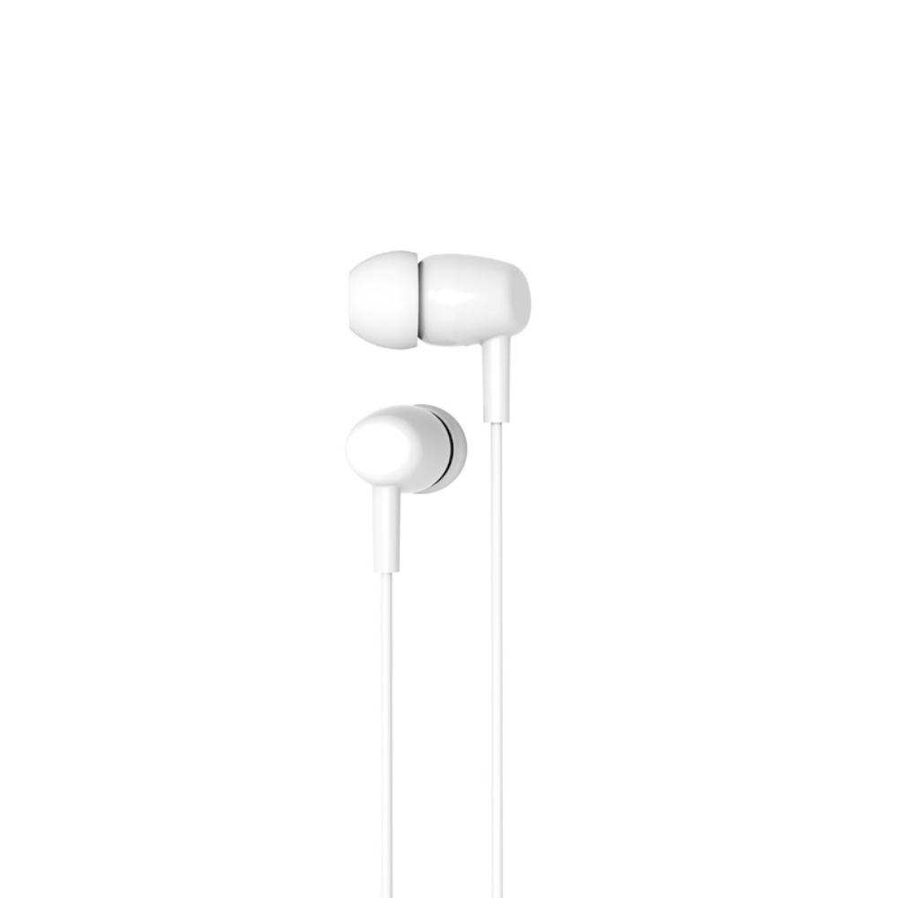 XO Słuchawki przewodowe EP50 jack 3,5mm dokanałowe białe 1szt
