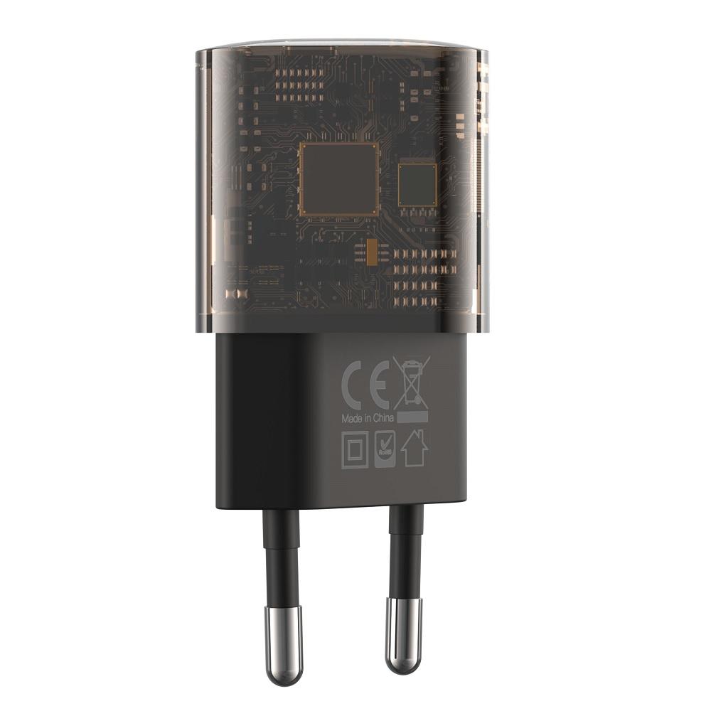XO Clear wall charger CE05 PD 30W QC 3.0 18W 1x USB 1x USB-C brown