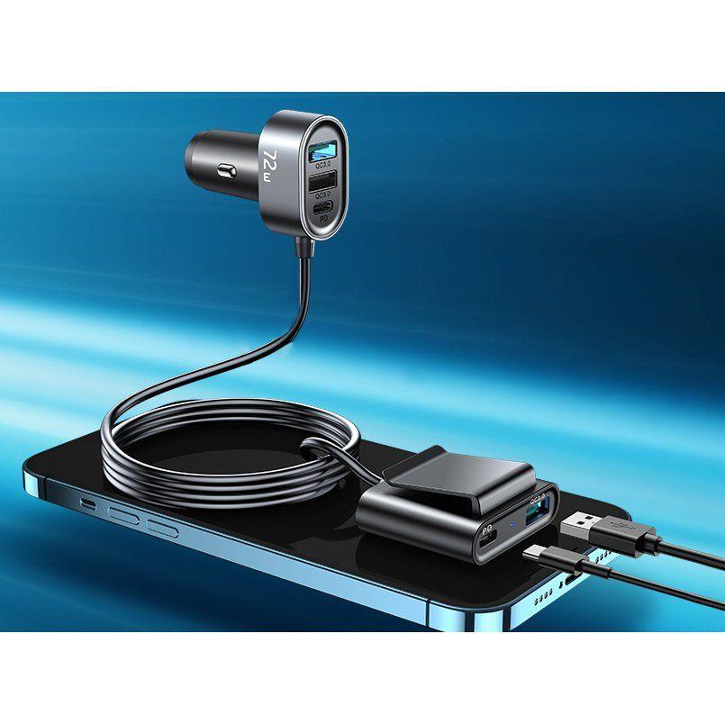 Joyroom car charger 2xPD + 2xQC3.0 72W 1,5m black (JR-CL05)