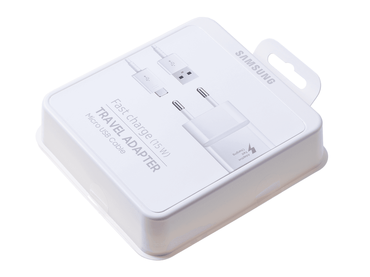 Oryginalna ładowarka sieciowa Samsung Micro USB EP-TA20EWEUGWW + kabel - biała Fast Charge