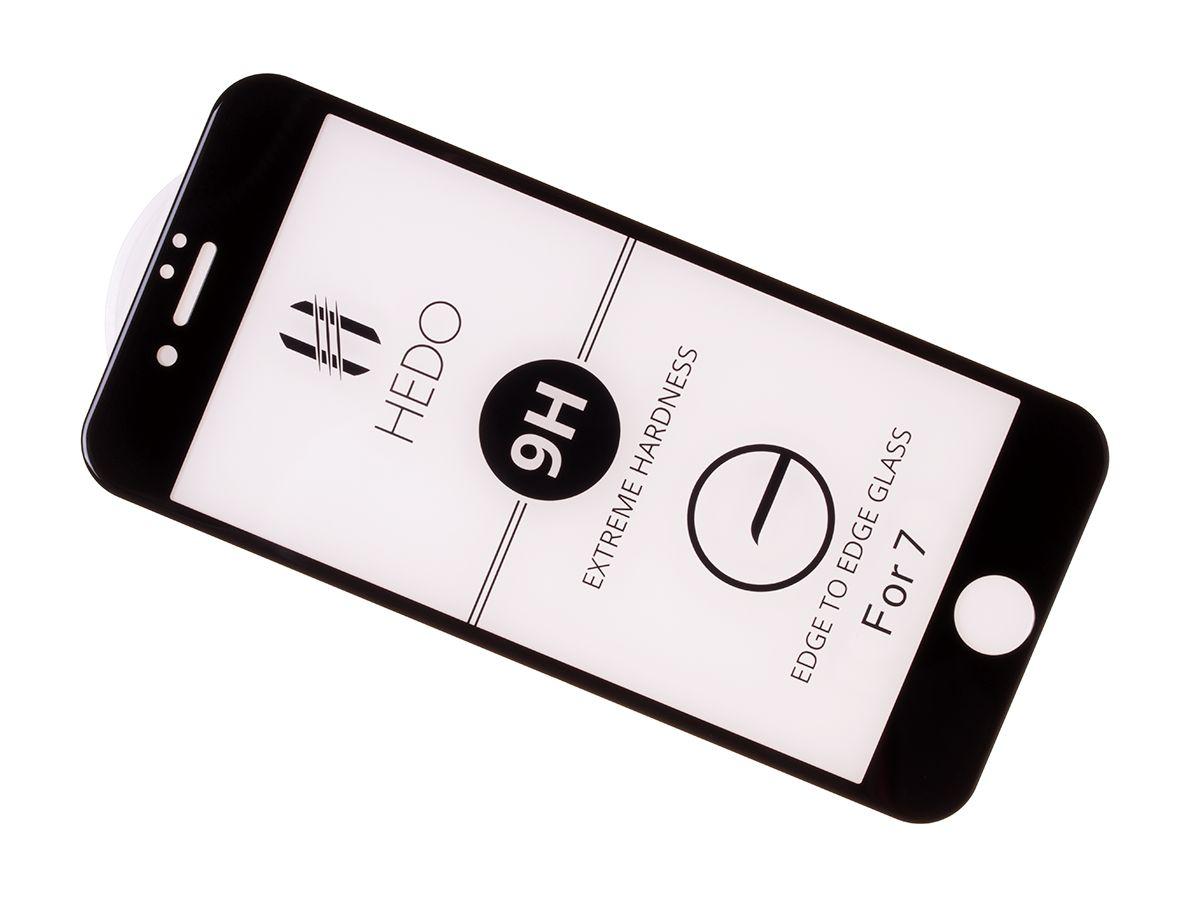 Ochranné sklo iPhone 7 / iPhone 8 - černé originál Hedo premium 5D