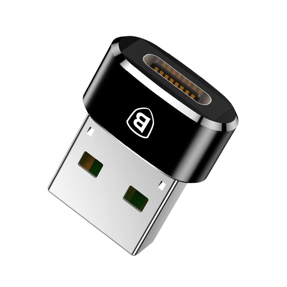Baseus adapter przejściówka ze złącza USB Typ C na USB czarny (CAAOTG-01)