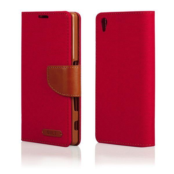 Obal Samsung Galaxy A5 2017 A520  červená Fancy kniha Canvas