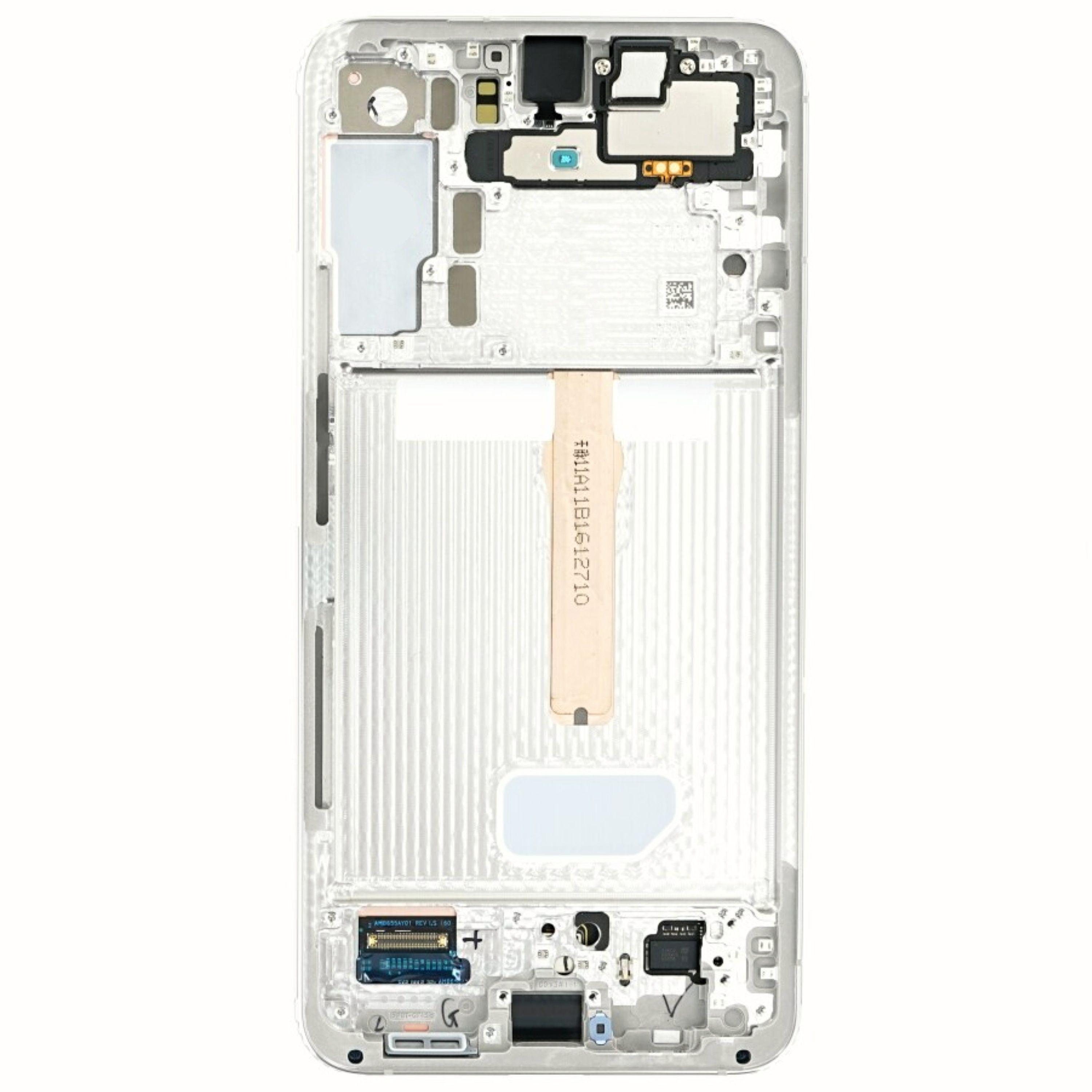 Original Front cover with touch screen and LCD display Samsung SM-S906B Galaxy S22 Plus - WHITE
