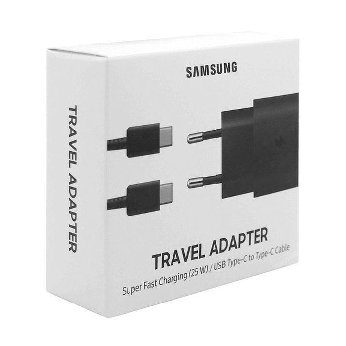 Samsung Charger EP-TA800XBEGWW Pack Charger Super Fast 25W with Type C to Type C Cable - Black BLISTER