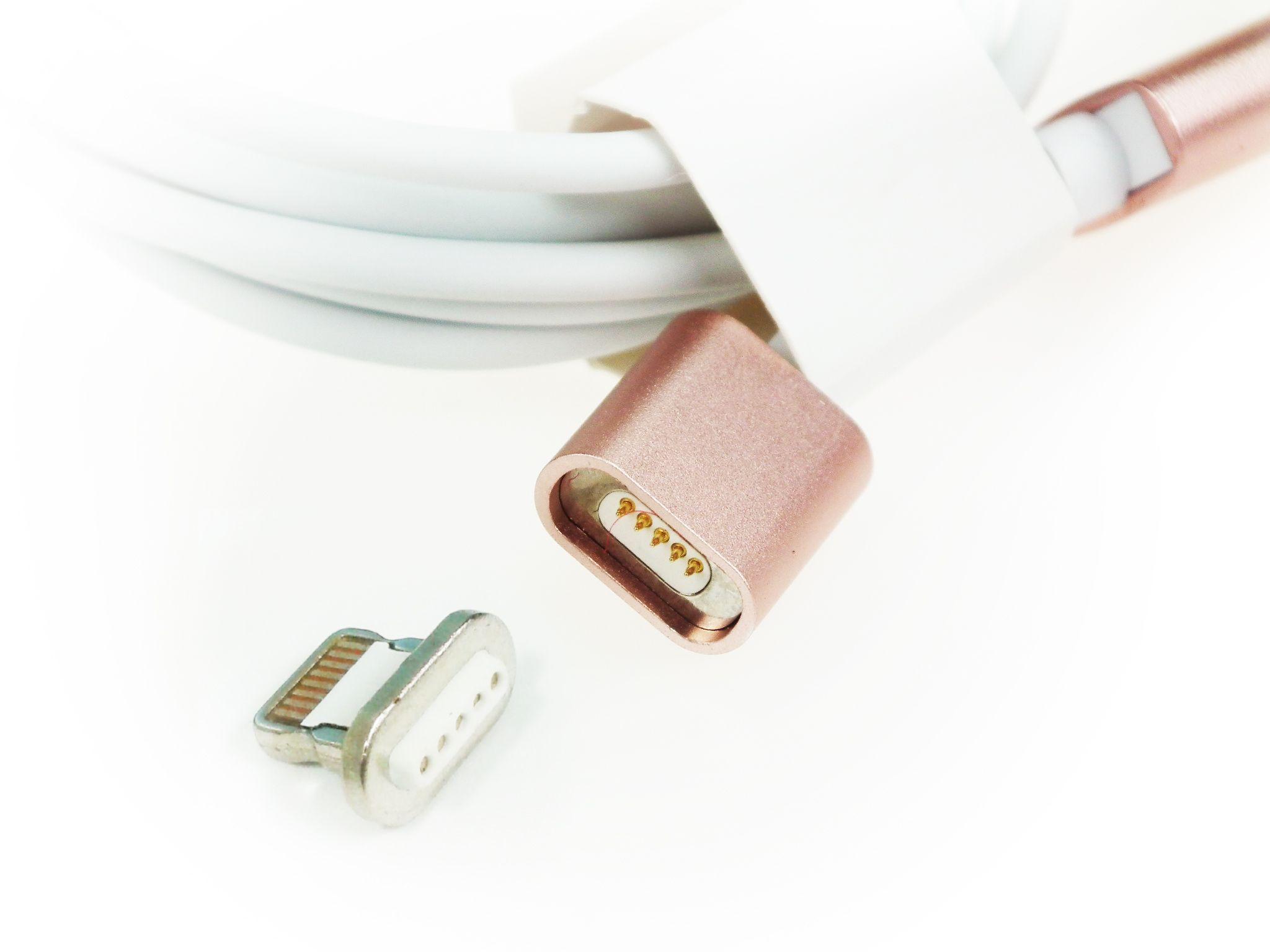 USB Kabel iPhone 5/6/7 růžový magnetický