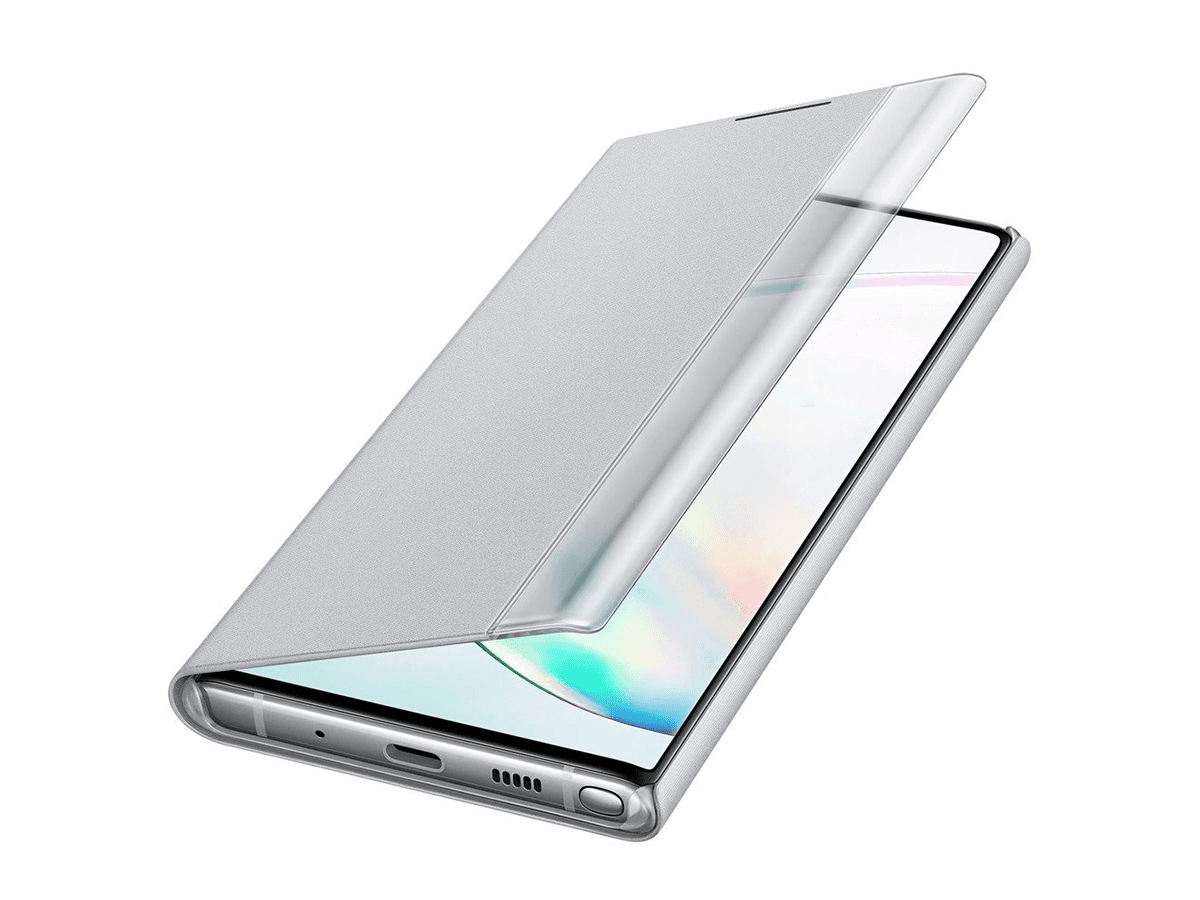 Oryginalne Etui Clear View Cover Samsung SM-N970 Galaxy Note 10 - srebrne