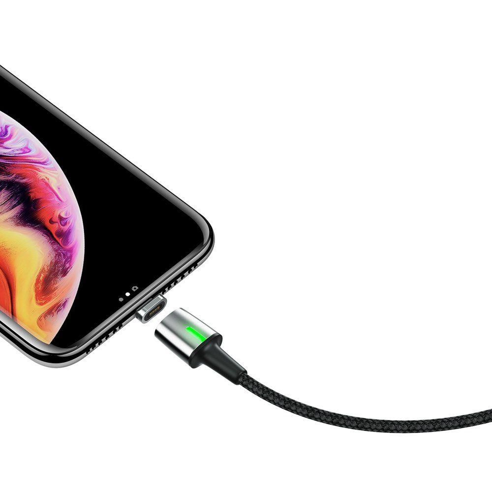 Magnetický kabel iPhone lightning 2m 1.5 a černý CALXC-B01 Baseus