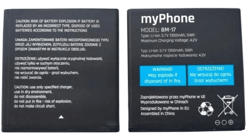 Oryginalna Bateria MyPhone BM-17 MINI 1350 mAh