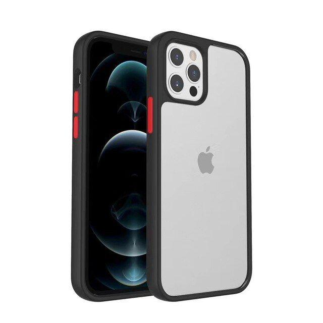 Obal iPhone 12 - iPhone 12 mini černo-červené Hybrid