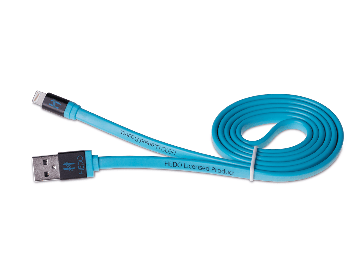 Originál rychlonabíjecí kabel iPhone 5 - 5S - 6 - 6S - 7- 8 certifikát MFI Hedo modrý