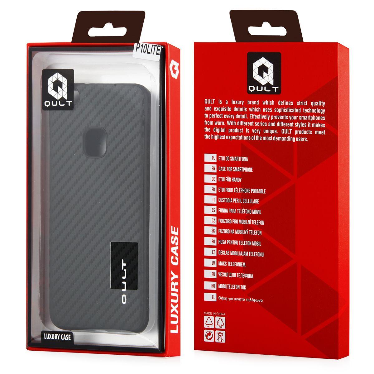 Back Case Qult Carbon Huawei P10 Lite black