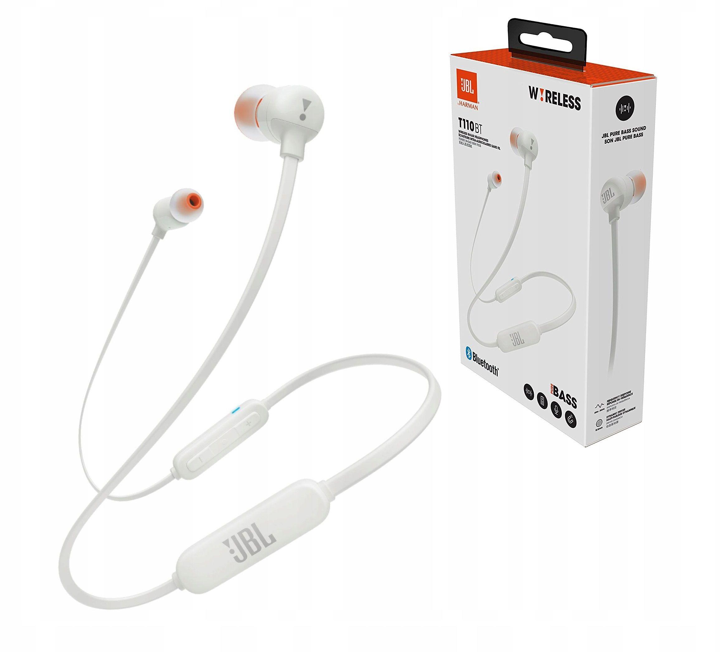Bezprzewodowe Słuchawki Bluetooth JBL białe
