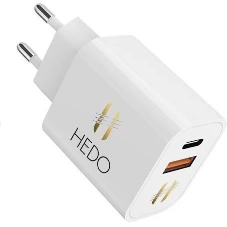 charge adapter Hedo USB PD+ QC 3.0 (20W)- white