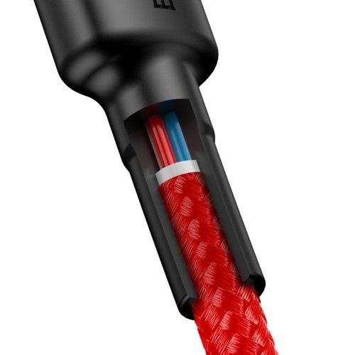 Nylon cable Baseus USB-C PD / USB-C PD PD2.0 60W 20V 3A QC3.0 2M red(CATKLF-H09)