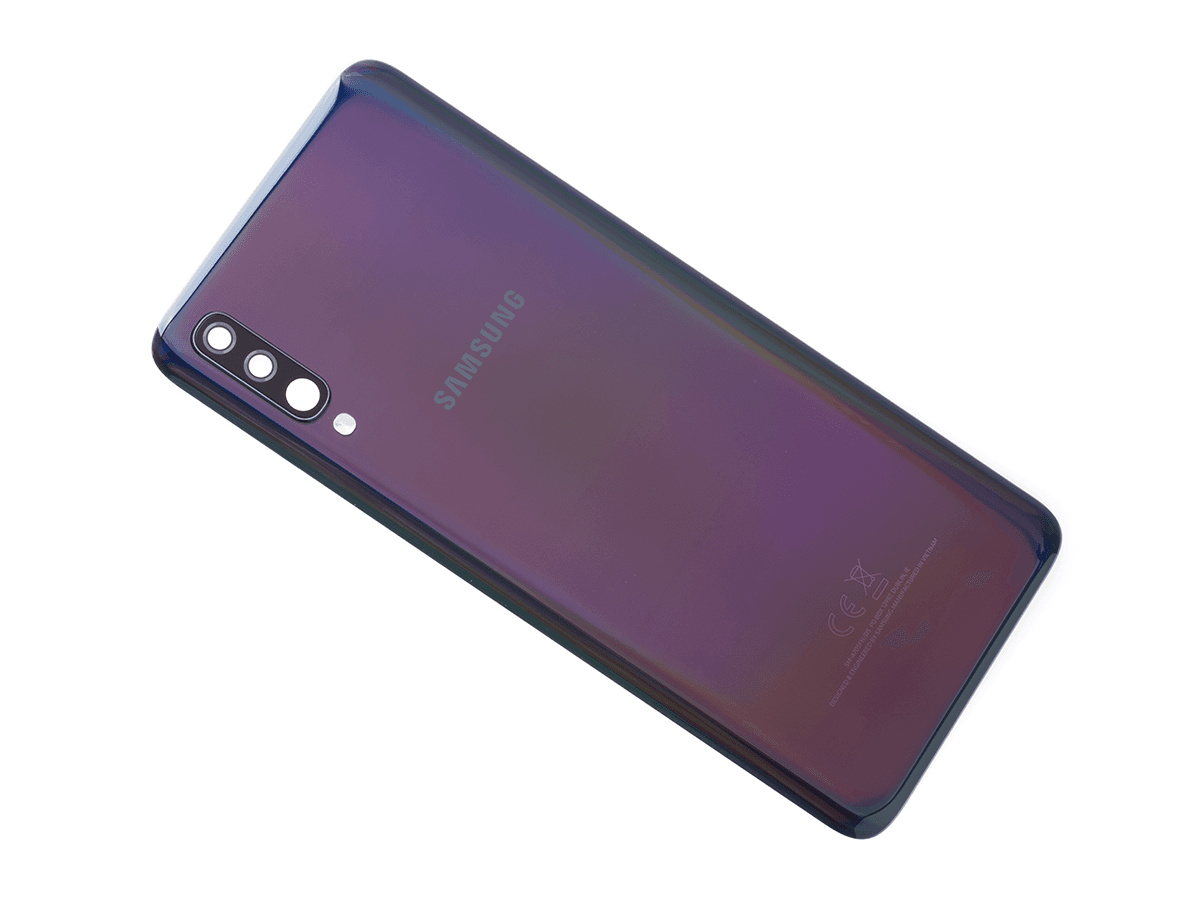Oryginalna Klapka baterii Samsung SM-A705 Galaxy A70 czarna + szkiełko aparatu (Demontaż) Grade A