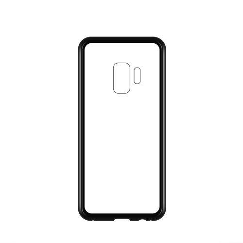 Back case with magnetic frame 360 Samsung Galaxy S9 Plus G965 black-transparent