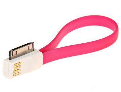 USB kabel  iPhone 4G/4S/4 růžový