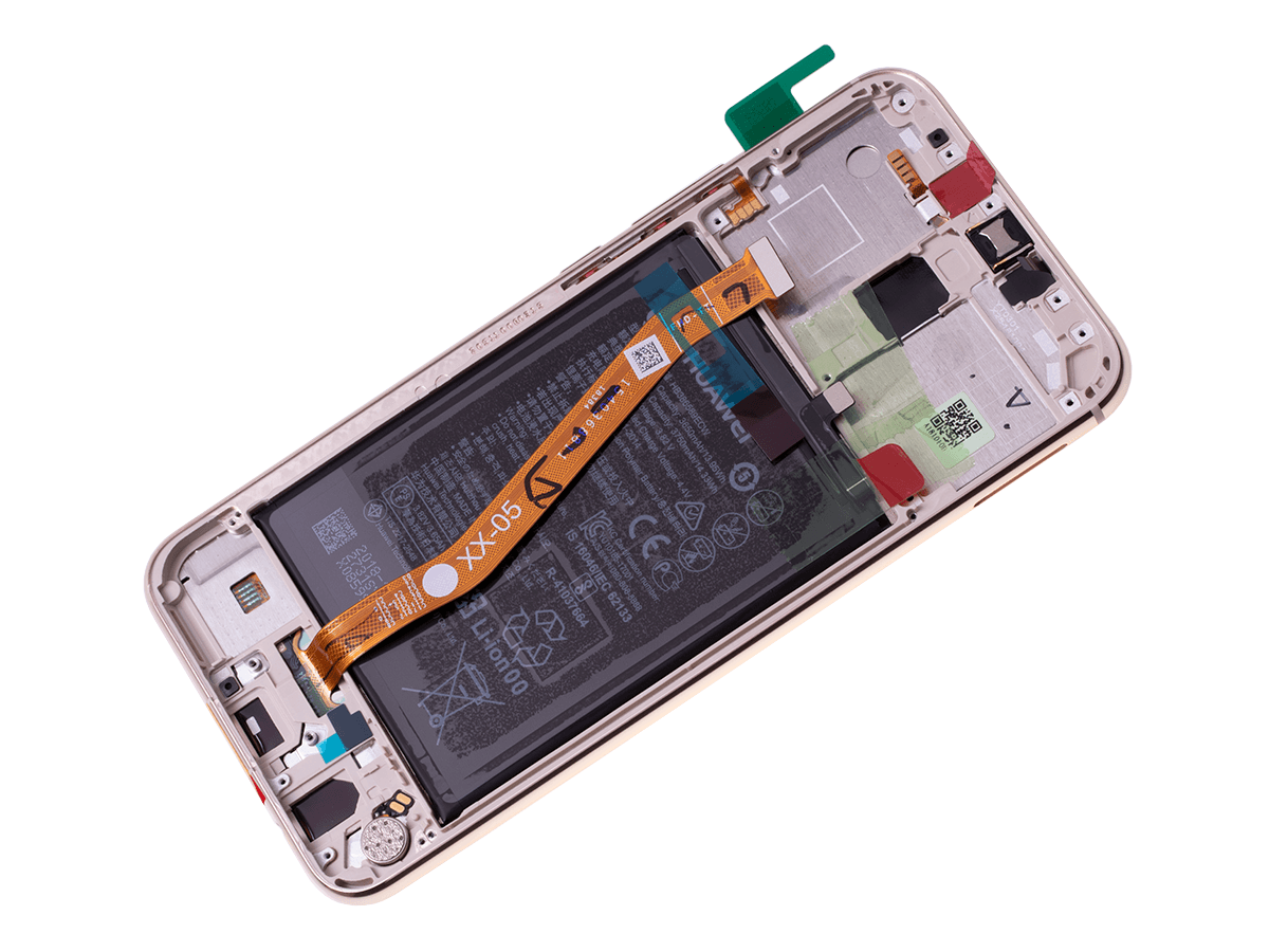 LCD + Dotyková vrstva Huawei Mate 20 lite zlatá - rámeček + baterie