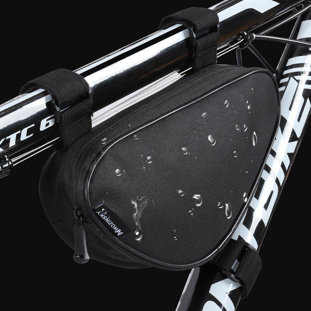 Wozinsky Cyklistická syntetická taška na rám kola 1,5 L černá WBB11BK 16 cm x 20 cm x 27 cm x 6