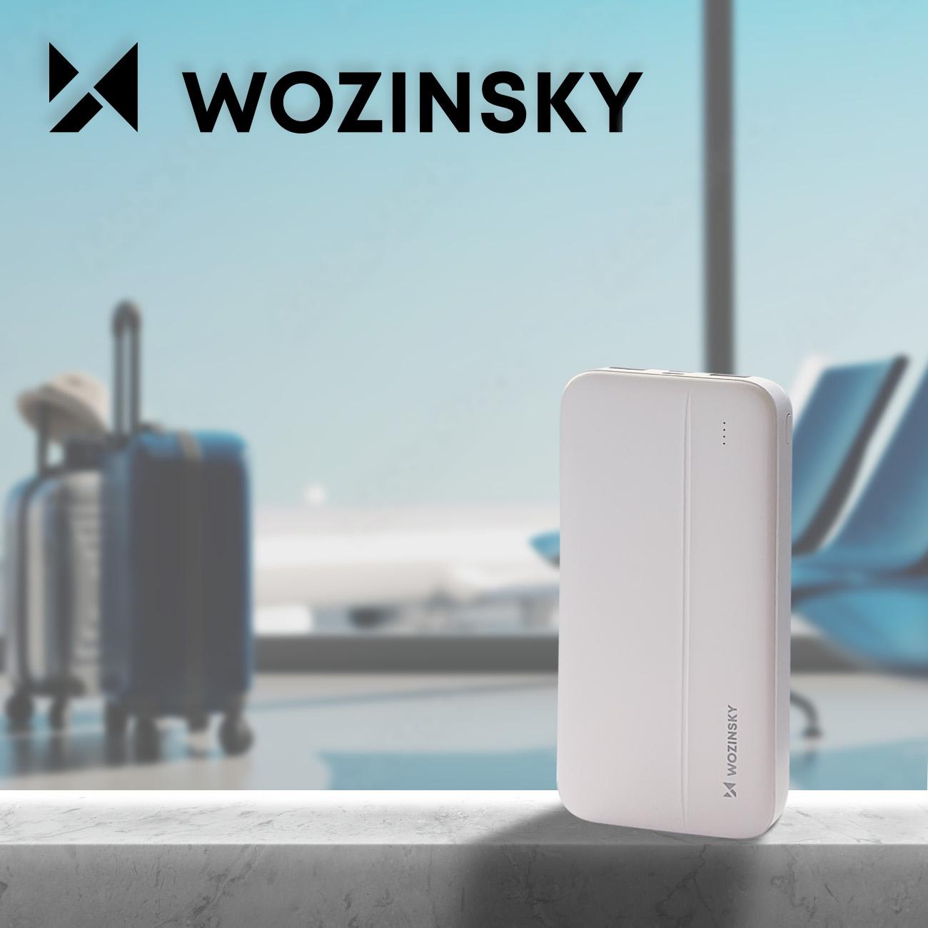 Wozinsky powerbanka 10000mAh 2 x USB bílá WPBWE1 na dvě zařízení