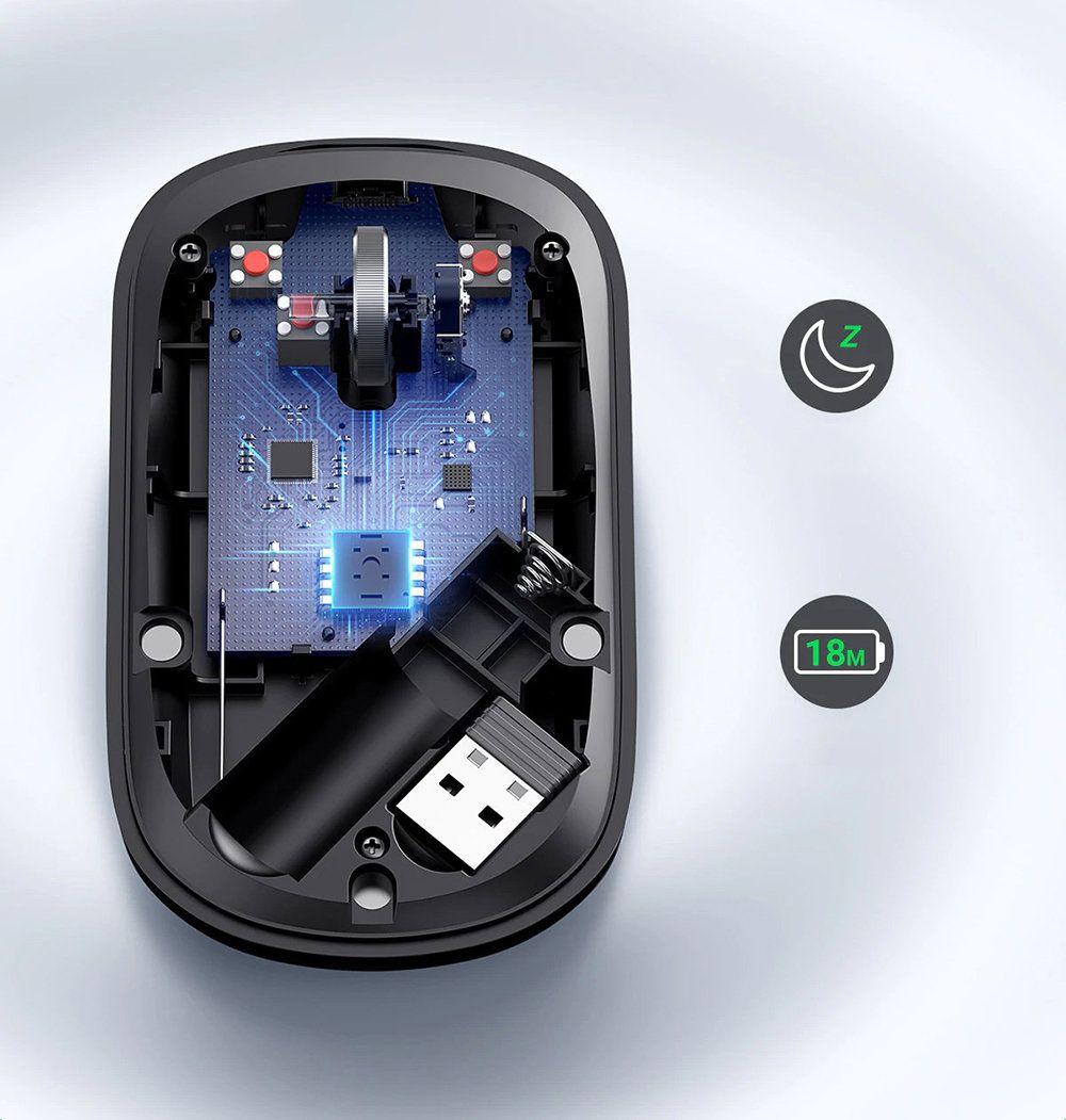 Ugreen poręczna mysz bezprzewodowa USB czarny (MU001)