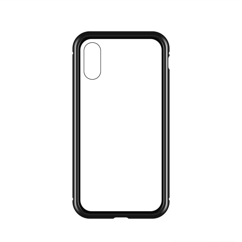 Back case with magnetic frame 360 iPhone XR transparent