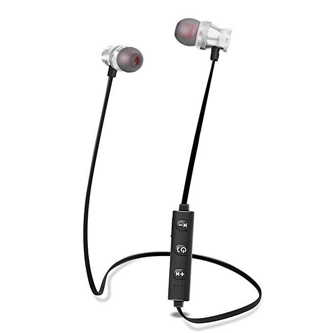 Słuchawki bezprzewodowe Bluetooth RS01 - srebrne (blister)