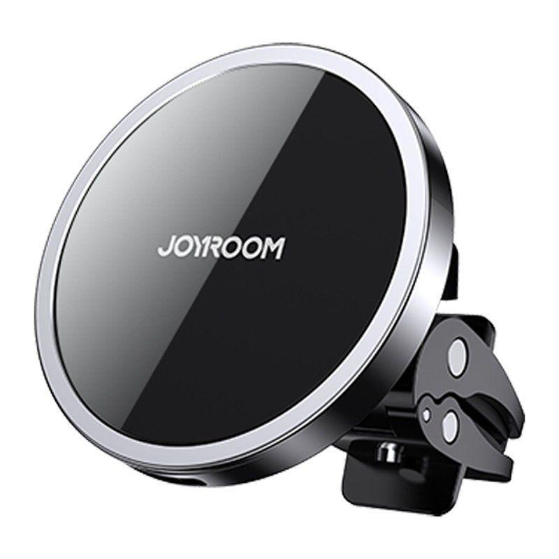 Joyroom magnetic Qi wireless car charger phone holder (MagSafe compatible for iPhone) black (JR-ZS240)