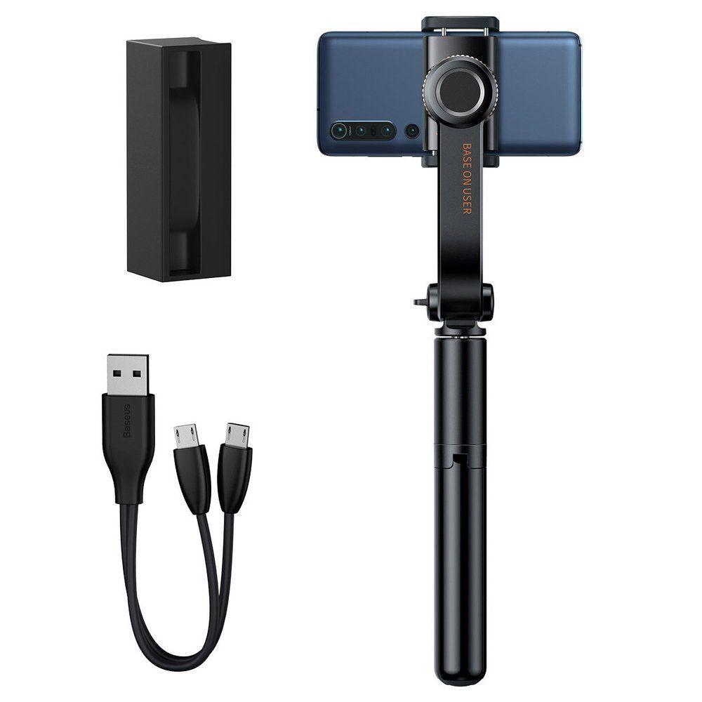 Jednoosá teleskopická selfie tyč Baseus s dálkovým ovládáním Bluetooth černá