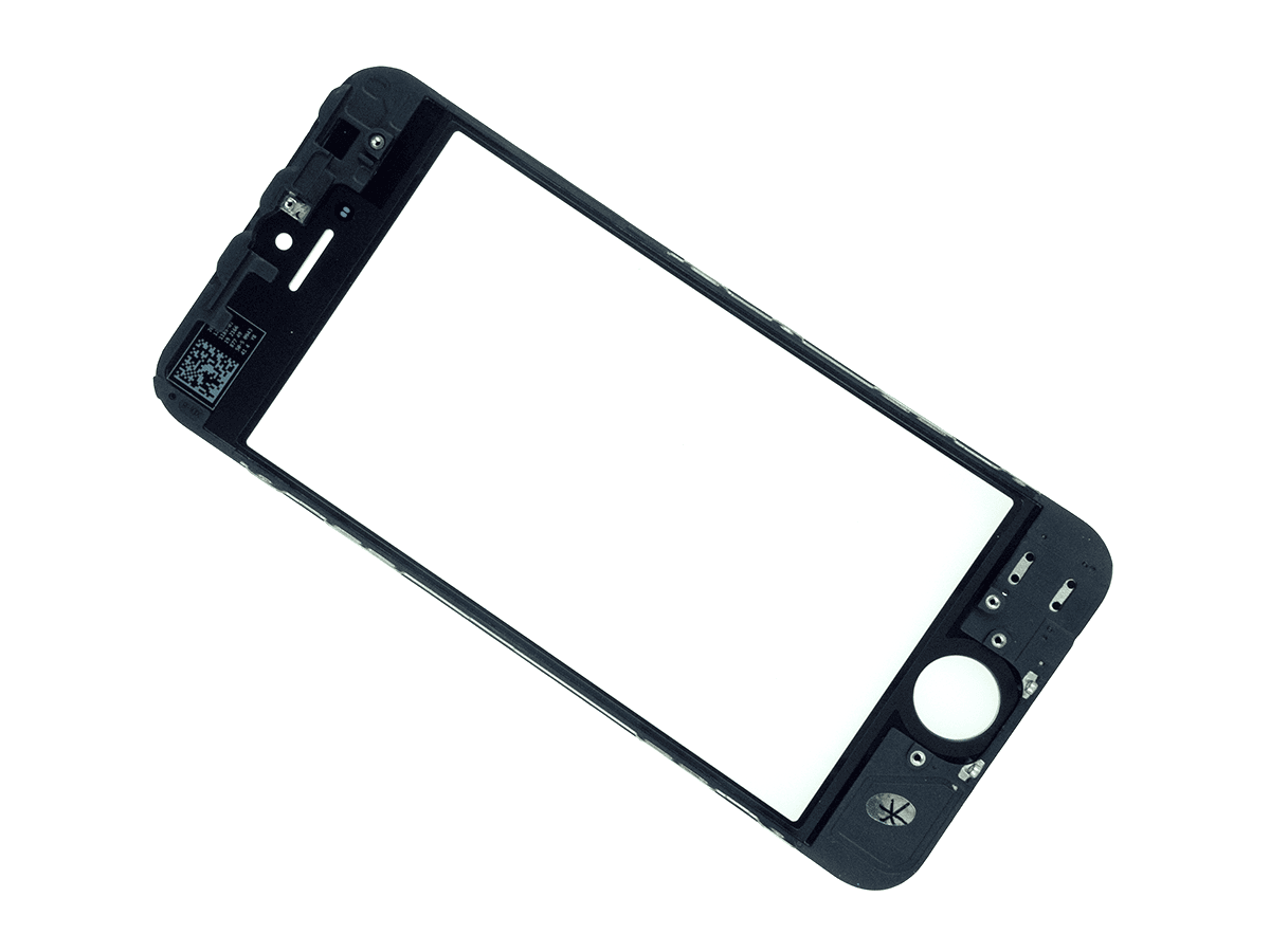 LCD Sklíčko - rámeček - lepidlo OCA iPhone 5s černé - sklíčko displeje