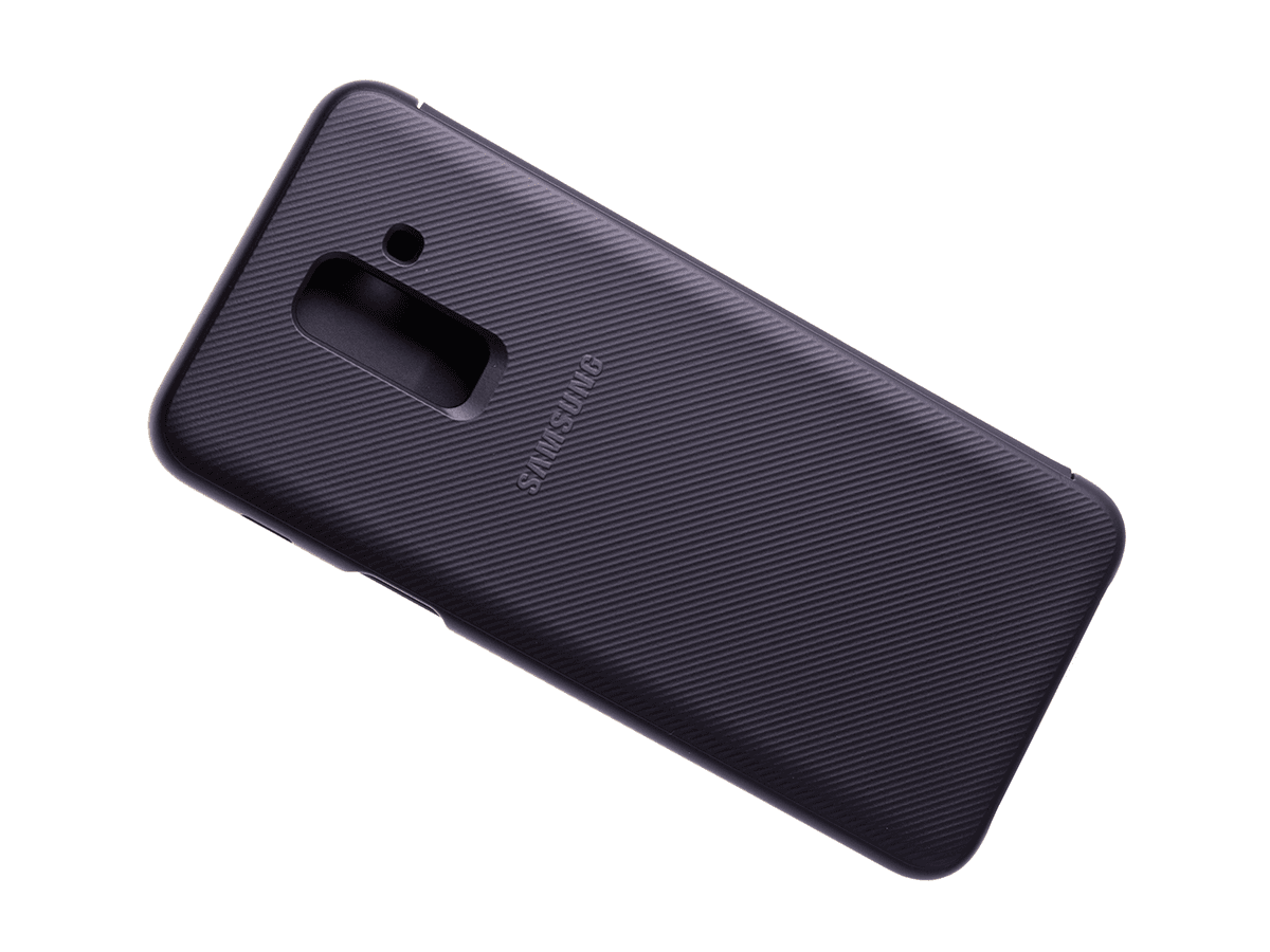 Oryginalne Etui Wallet Cover Samsung SM-A605 Galaxy A6 Plus (2018) - czarne