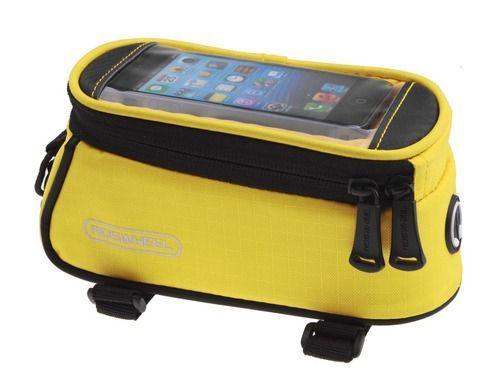 Frame bike bag for mobile phone wallet blue M 4,8 yellow ROSWHEEL