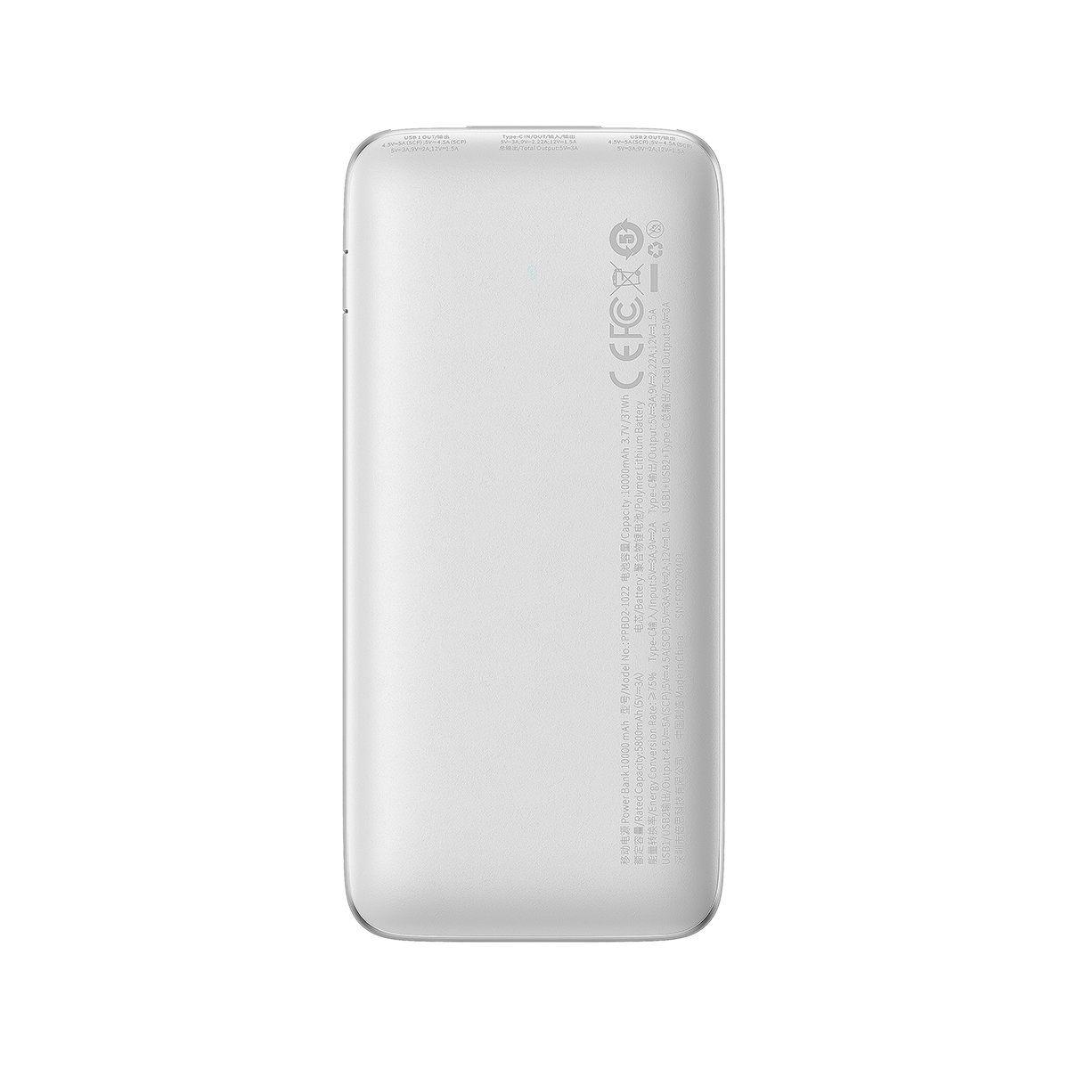 Baseus Bipow Pro powerbank 10000mAh 22.5W + USB 3A cable 0.3m white (PPBD040002)