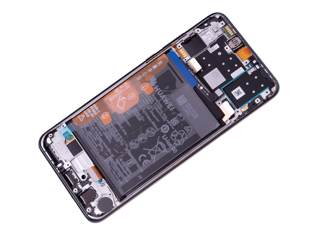 Originál LCD + Dotyková vrstva s baterii Huawei P30 Lite 2019 MAR-L21 černá verze kamery 48 MPix