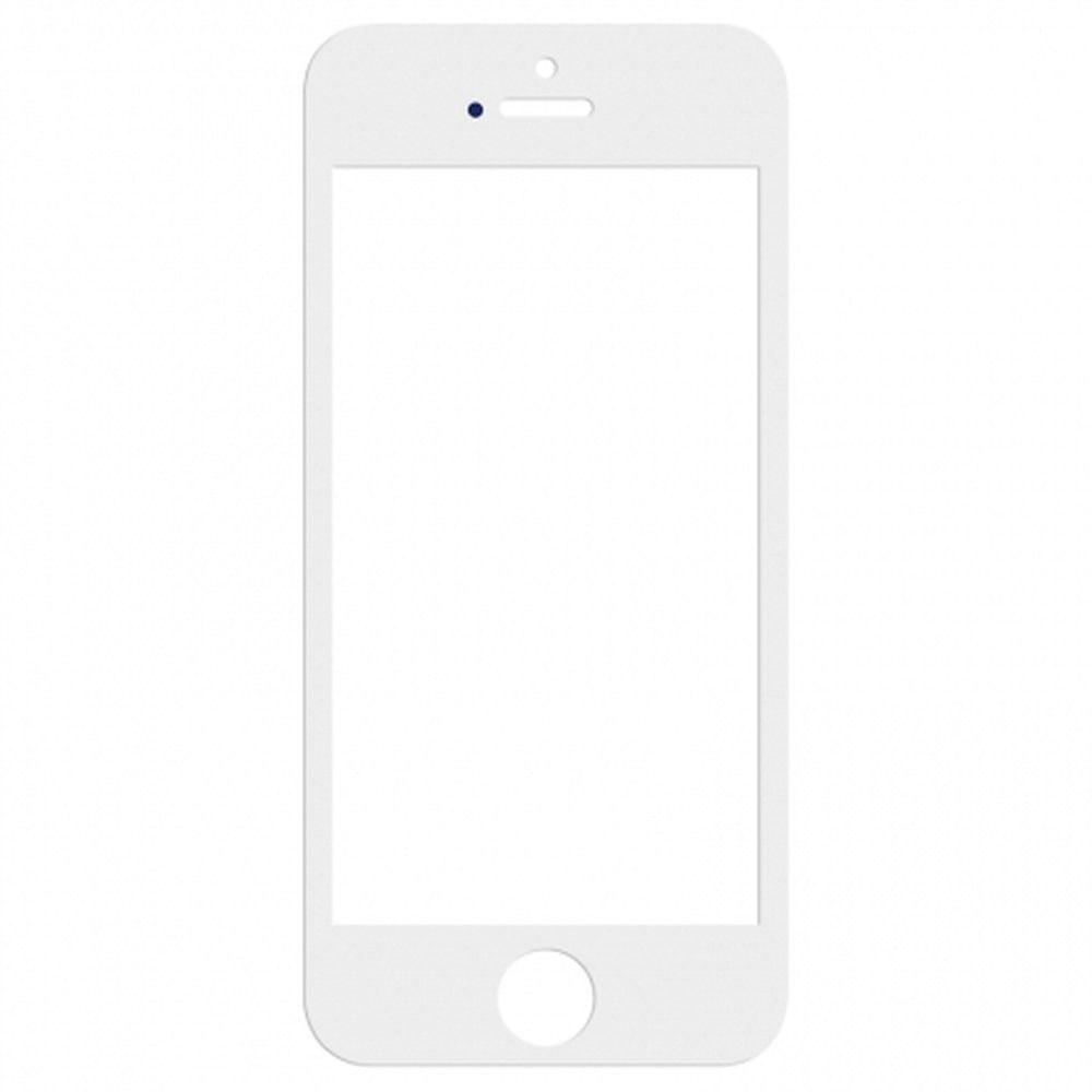 LCD Sklíčko + lepidlo OCA iPhone 5s bílé - sklíčko displeje