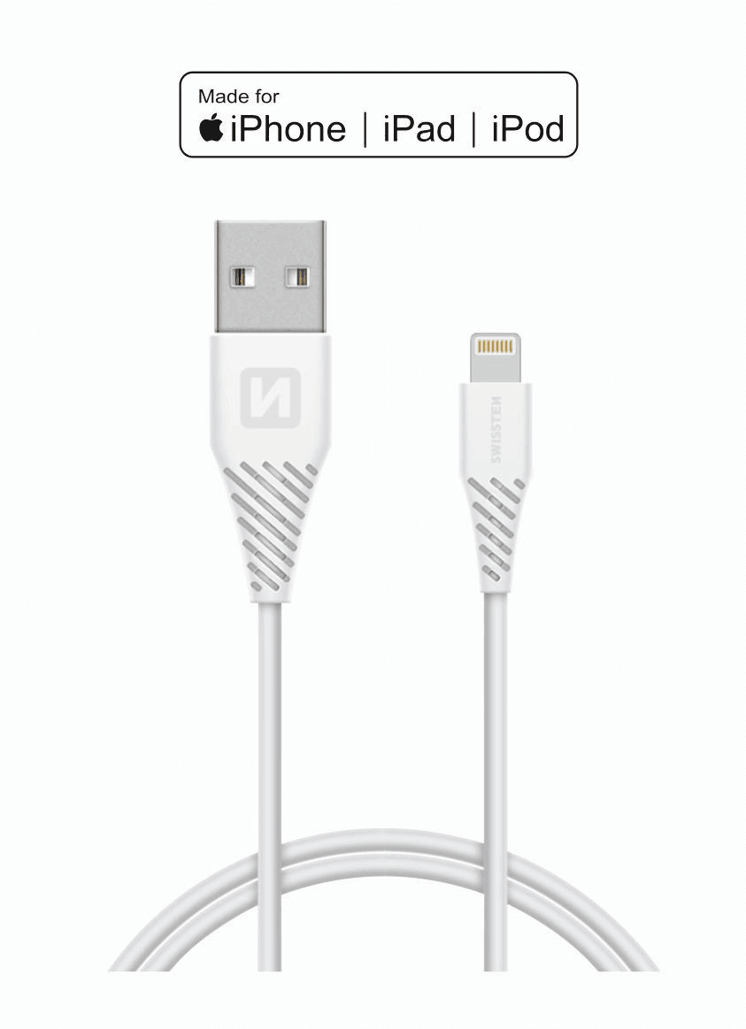 Swissten datový kabel TPE USB - Lightning MFi 1,2 M bílý