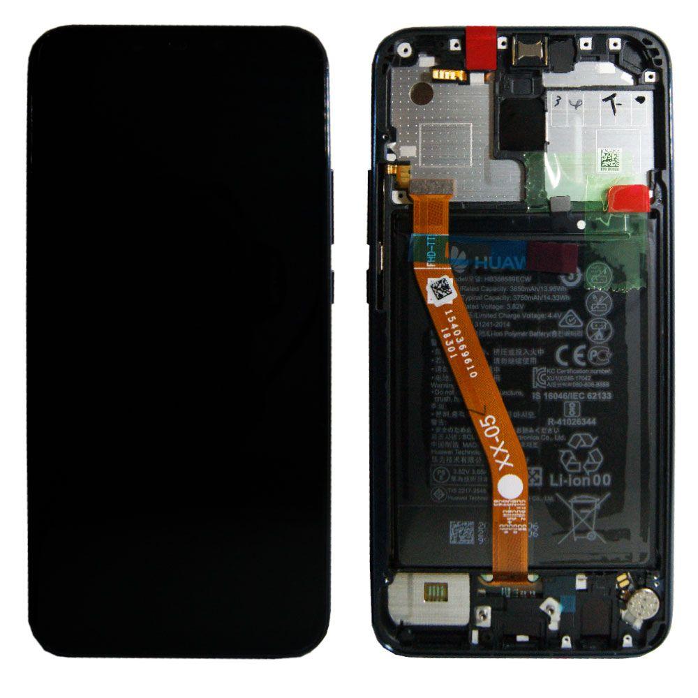 Originál LCD + Dotyková vrstva Huawei Mate 20 lite s rámečkem a baterií černá