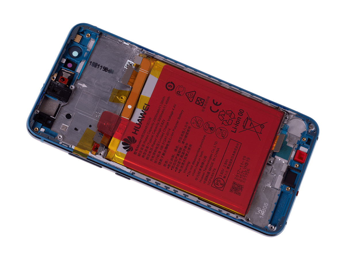 Originál LCD + Dotyková vrstva s baterii Huawei P10 Lite - Huawei P10 Lite Dual SIM modrá