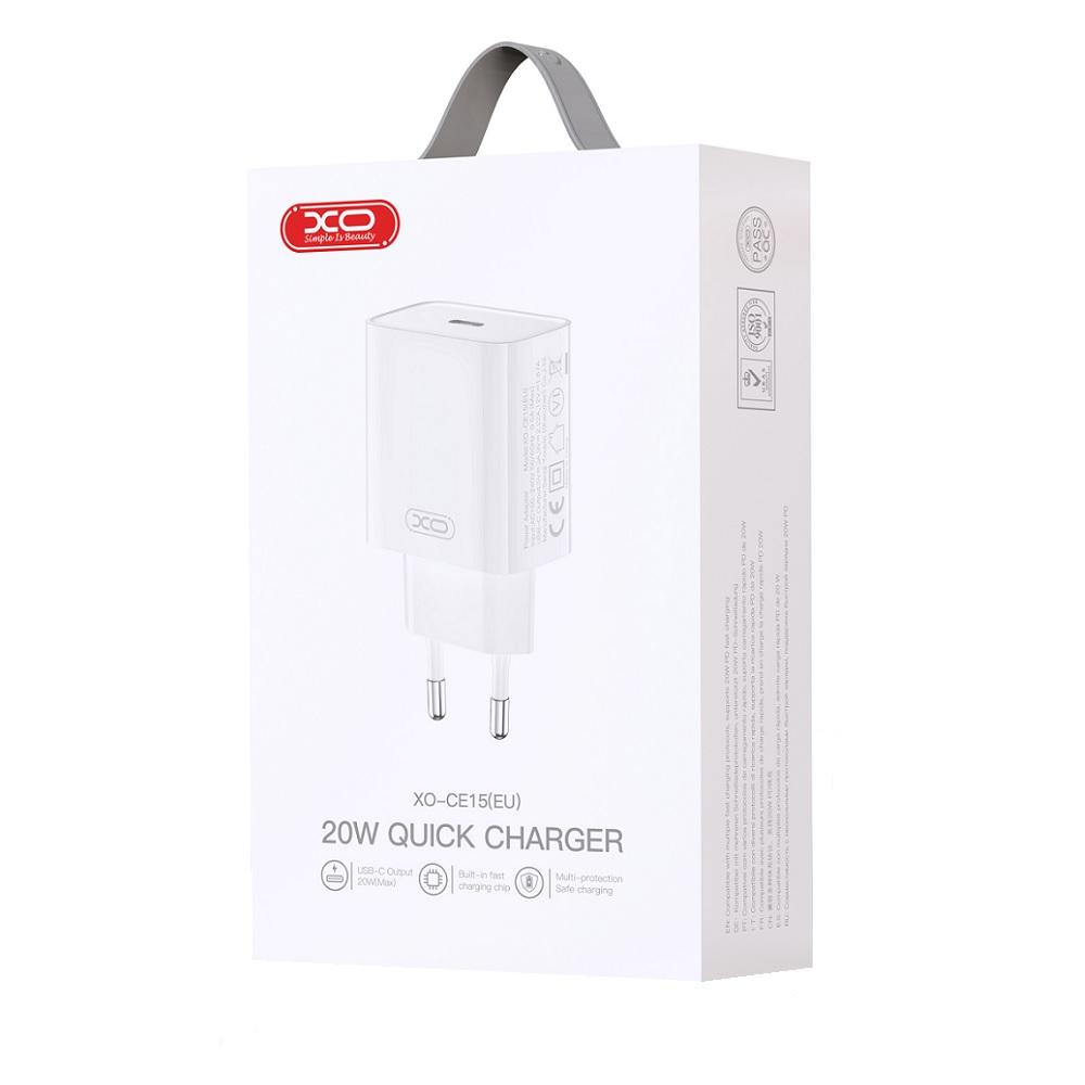 XO wall charger CE15 PD 20W 1x USB-C white