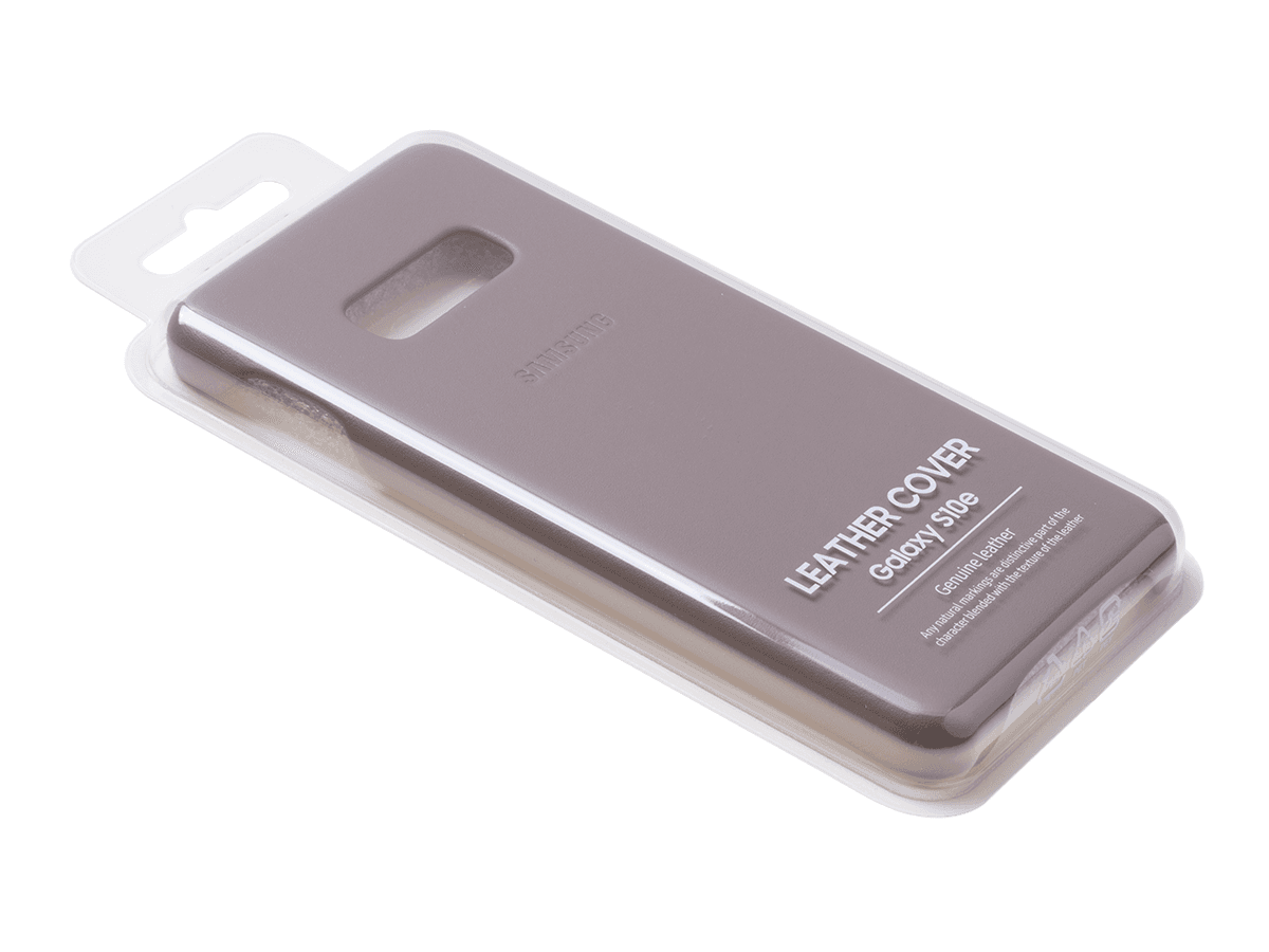 Originál obal Samsung Galaxy S10E SM-G970 šedé Leather Cover