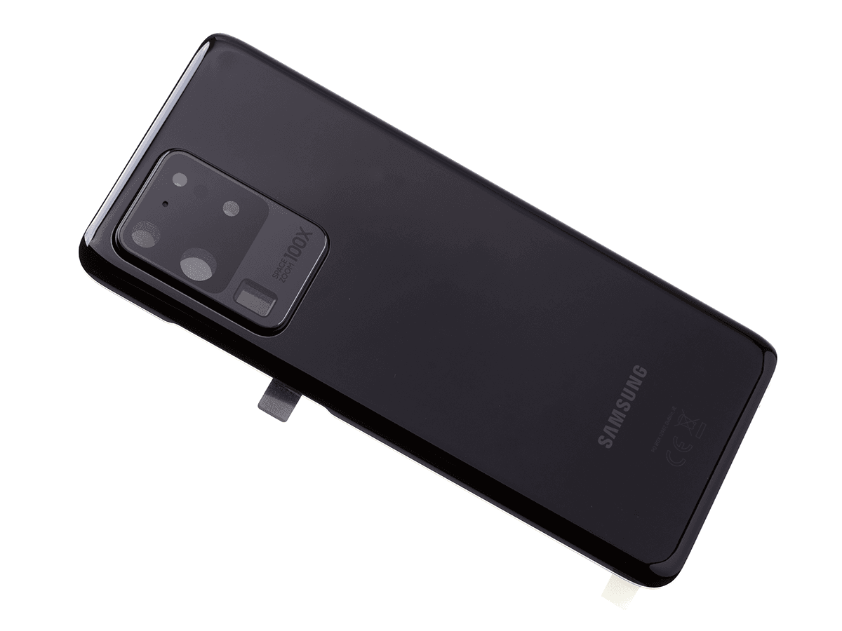 Orginal battery cover Samsung SM-G988 Galaxy S20 Ultra - black (dismounted)