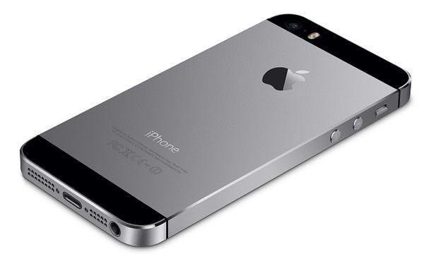 Back cover iPhone 5S silver-black