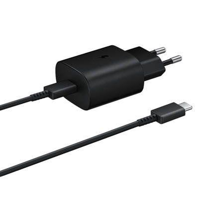 Samsung Charger EP-TA800XBEGWW Pack Charger Super Fast 25W with Type C to Type C Cable - Black Bulk