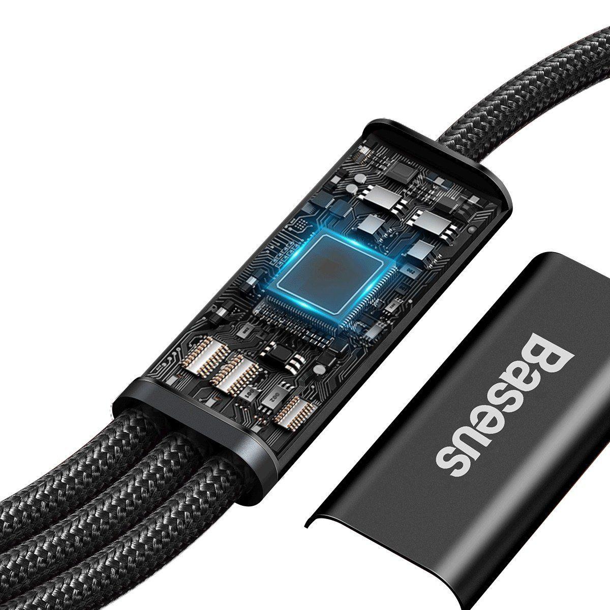 Baseus Rapid Series Kabel USB 3w1 micro USB / Lightning / USB-C, 20W, 1.5m (czarny)
