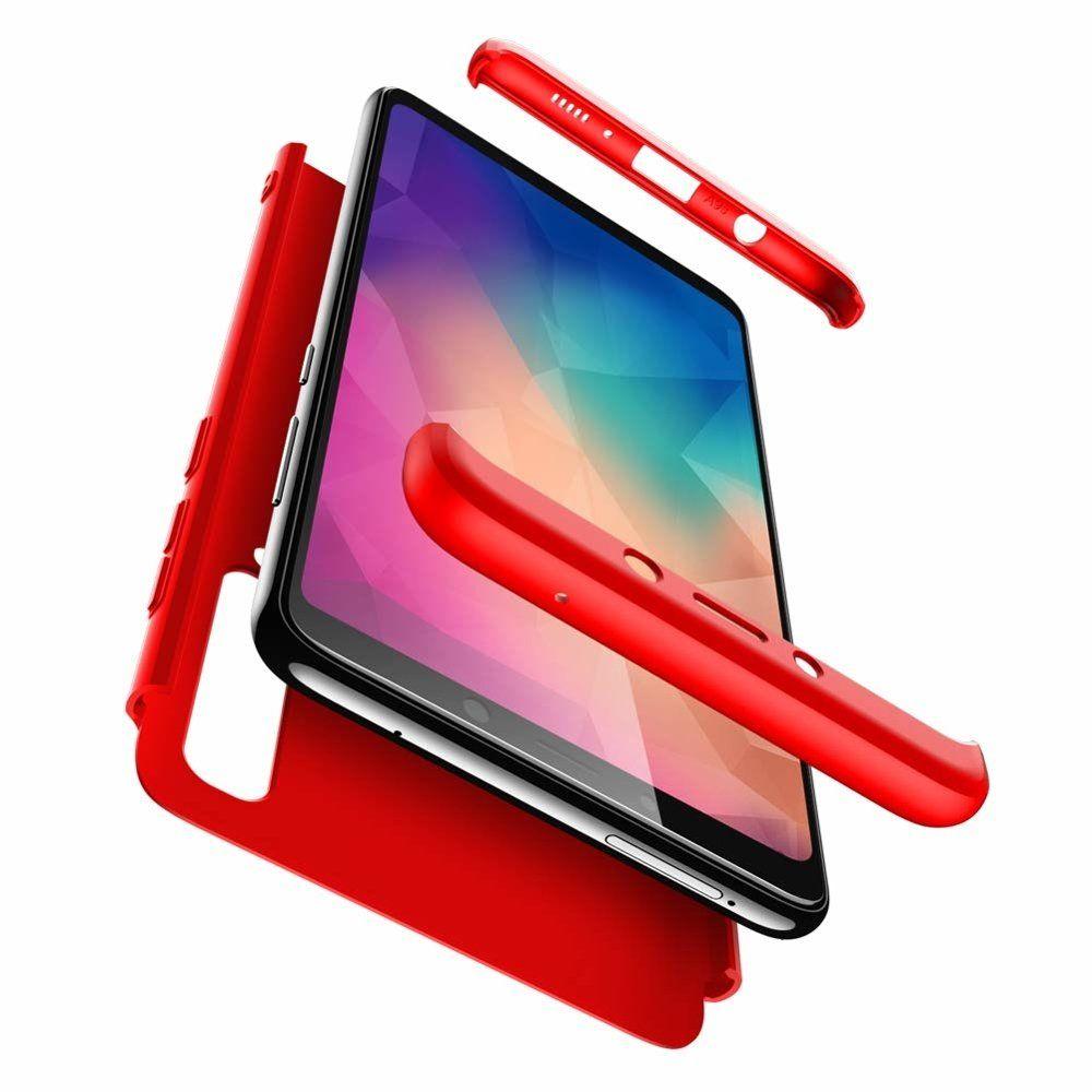 360 case Huawei P Smart 2019 red + hard glass