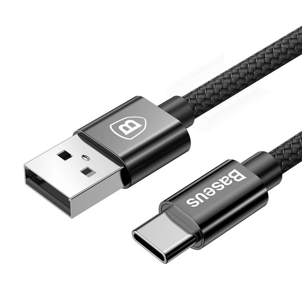 Inteligentní nabíječka do auta Baseus Small Screw 3,4A 2x USB + kabel USB Typ-C 1m 2A černá (TZXLD-B01)