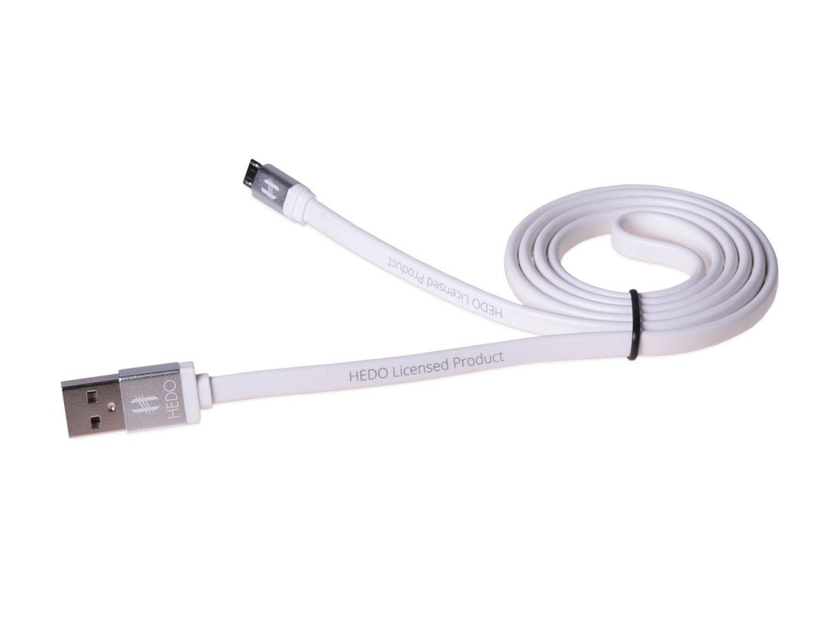 CABLE MICRO-USB HEDO  - WHITE Fast charge (ORIGNAL)
