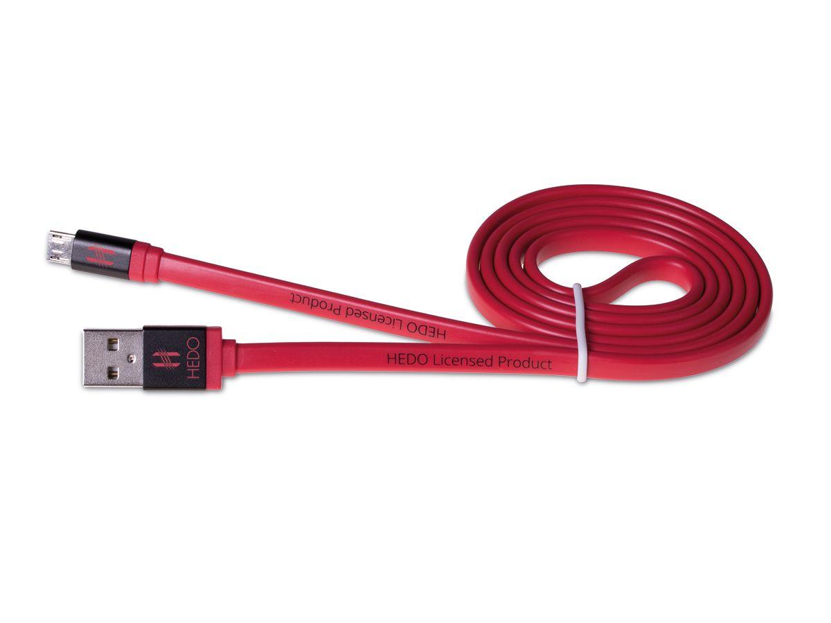 Originál Micro USB kabel Hedo premium - červený