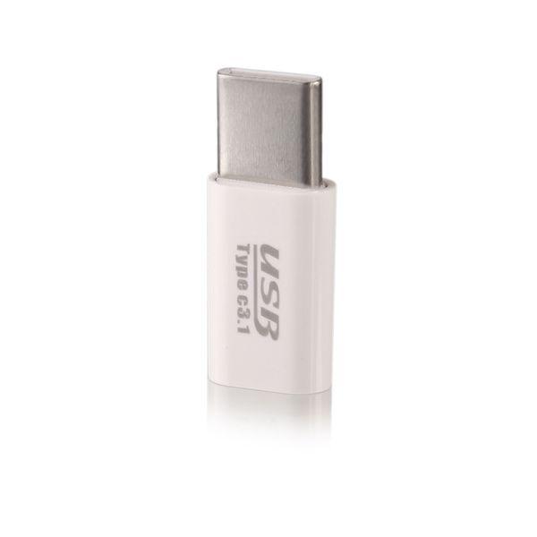 ADAPTER DO ŁADOWANIA/TRANSMISJI micro USB-Type-C biały